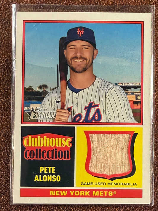 Pete Alonso - 2025 Topps Heritage - Clubhouse Collection Game-Used RELIC - Mets