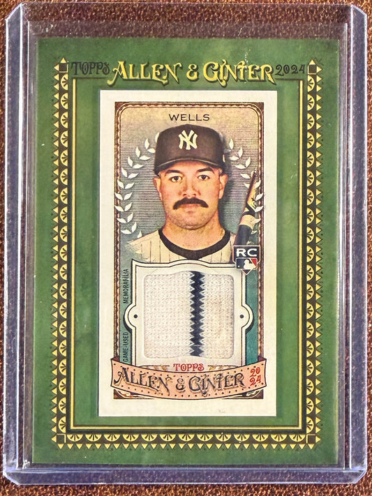 Austin Wells - 2024 Allen & Ginter - Rookie Mini Framed RELIC - Yankees