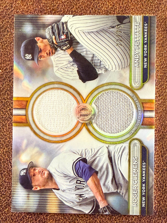 Roger Clemens/Andy Pettitte - 2024 Topps Tribute - DUAL RELIC /75 - Yankees