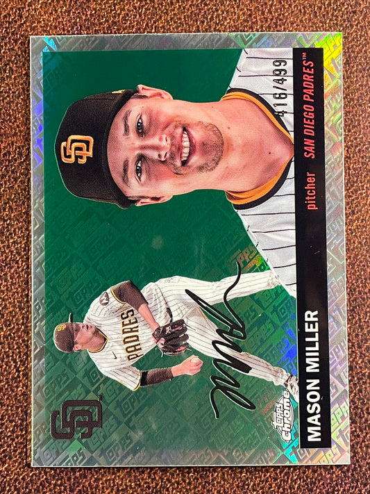 Mason Miller - 2025 Topps Chrome Platinum - Topps Logo Refractor /499 - Padres