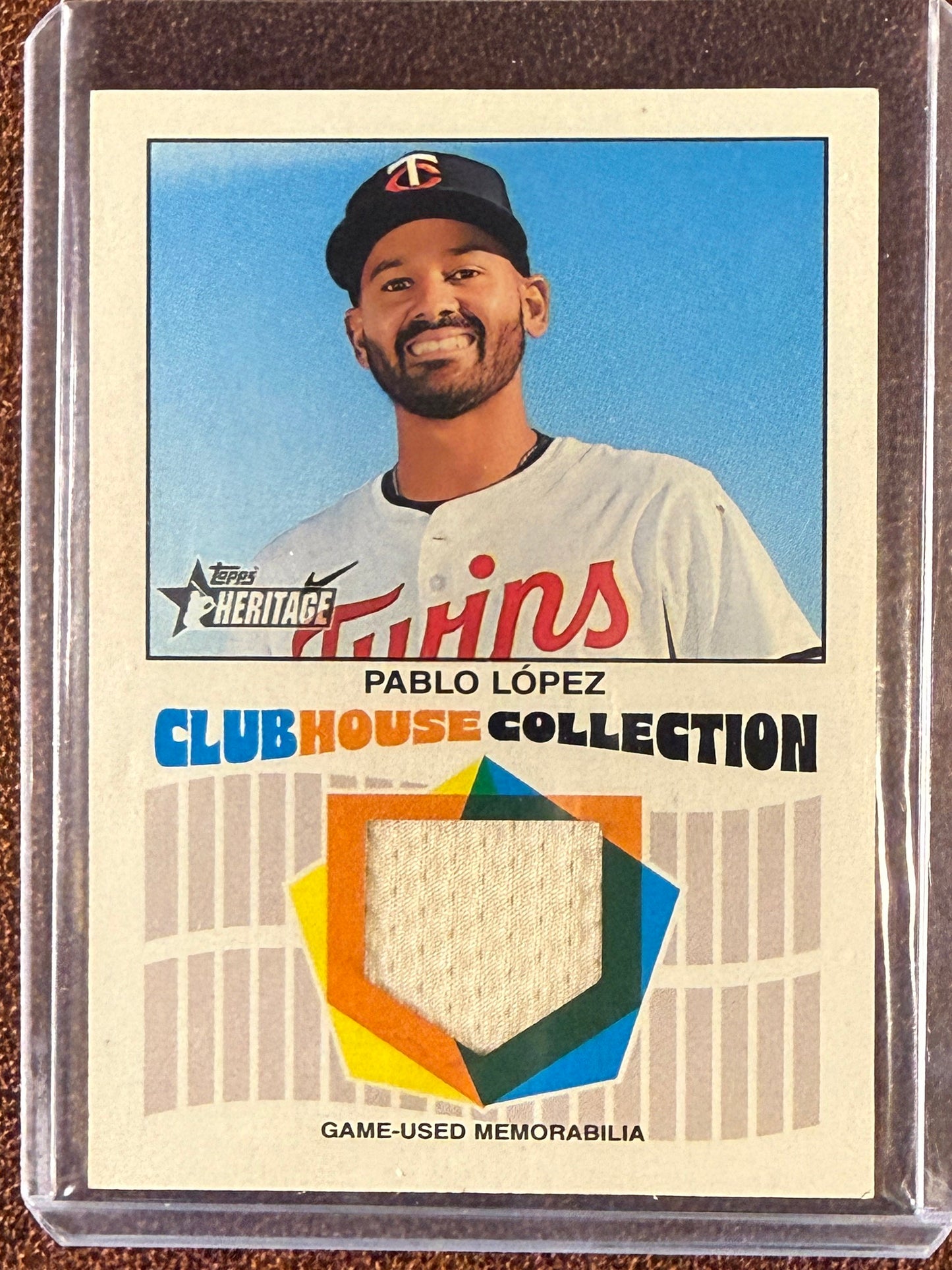 Pablo Lopez - 2026 Topps Heritage - Clubhouse Collection RELIC - Twins