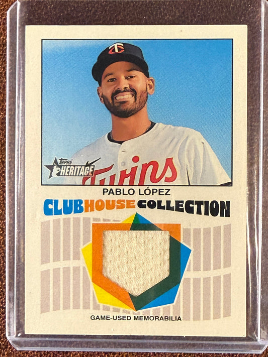 Pablo Lopez - 2026 Topps Heritage - Clubhouse Collection RELIC - Twins