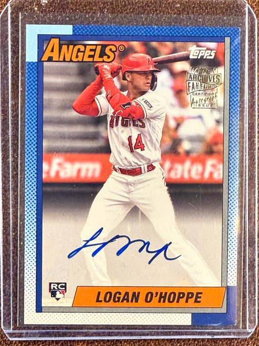 Logan O'Hoppe - 2023 Topps Archives - 1990 Fan Favorite AUTO - Angels