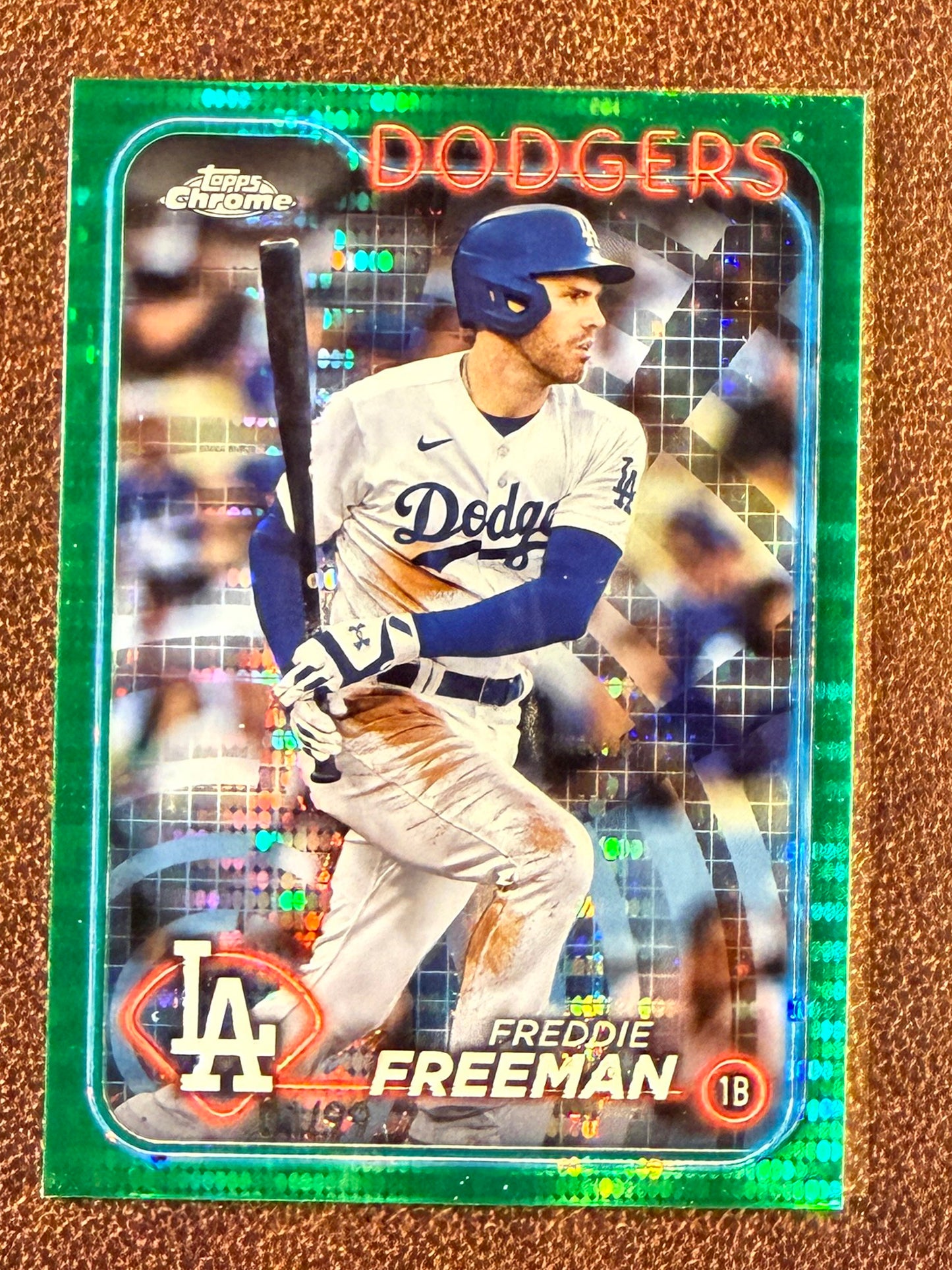 Freddie Freeman - 2024 Topps Chrome - GREEN Sonar /99 - Dodgers