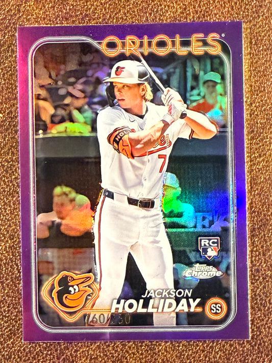 Jackson Holliday - 2024 Topps Chrome - Rookie PURPLE /250 - Orioles