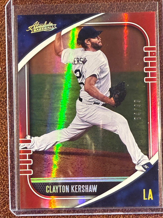 Clayton Kershaw - 2021 Panini Absolute - RED /99 - Dodgers