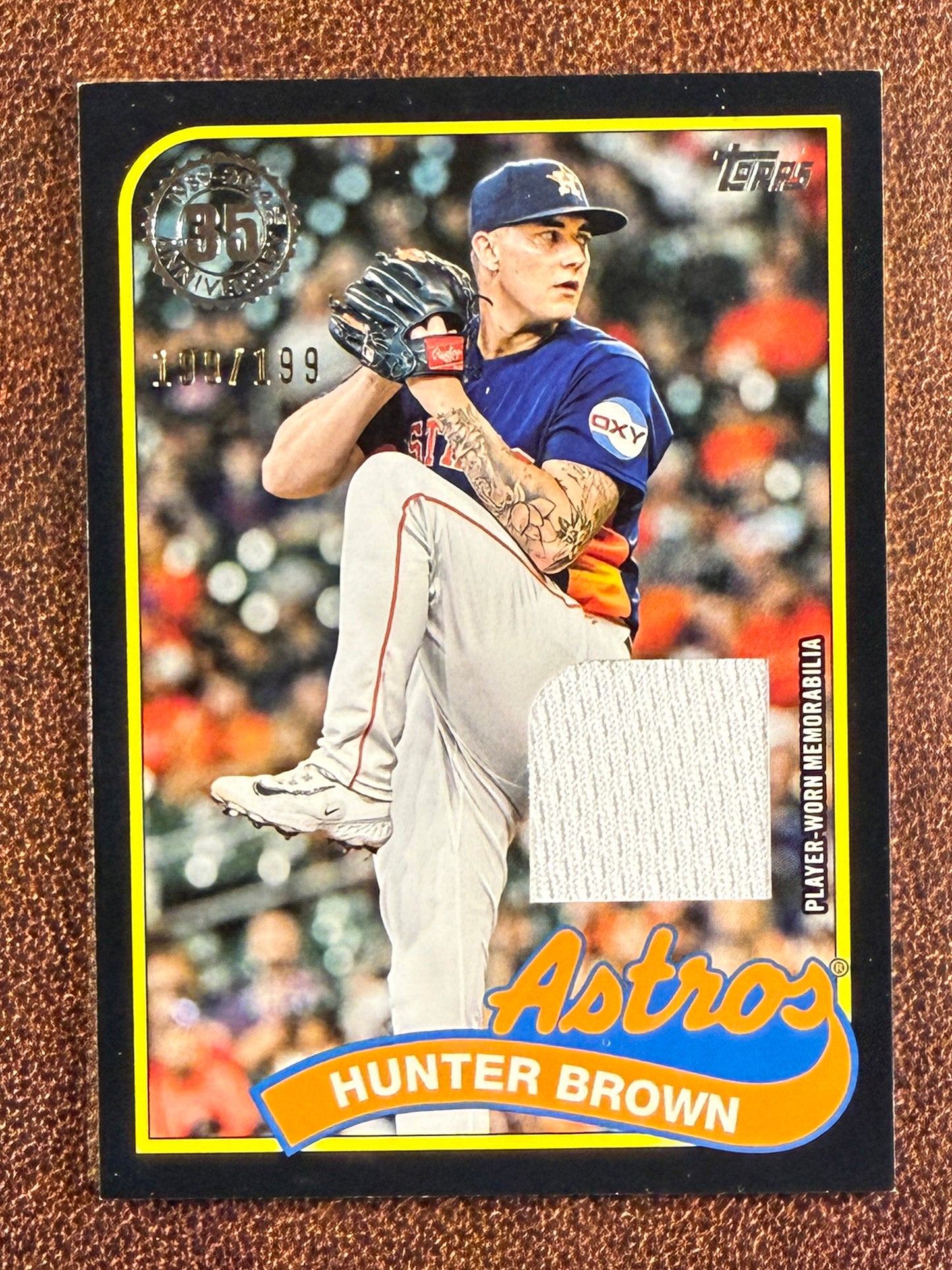 Hunter Brown - 2024 Topps Series 1 - BLACK 1989 RELIC /199 - Astros
