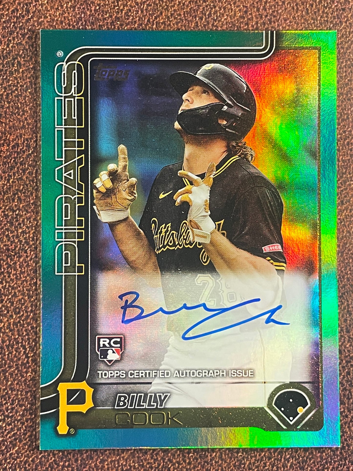 Billy Cook - 2025 Topps Chrome - GREEN Rookie AUTO /99 - Pirates
