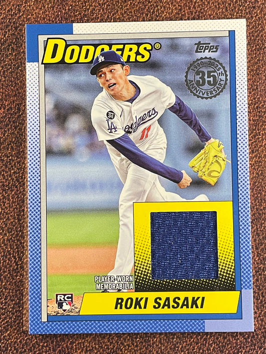 Roki Sasaki - 2025 Topps Series Update - Rookie 1990 RELIC - Dodgers