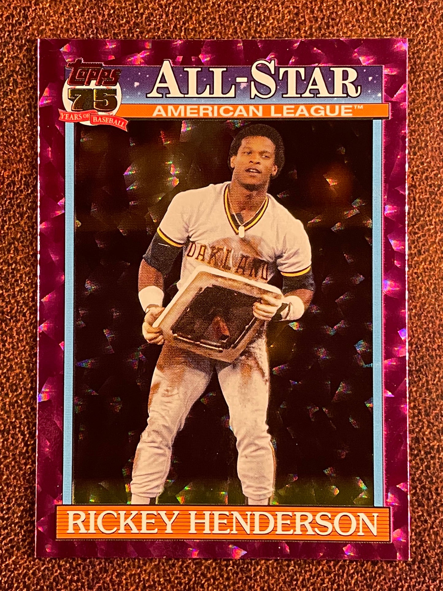 Rickey Henderson - 2026 Topps Series 2 - PINK Foil Crackle - Athletics