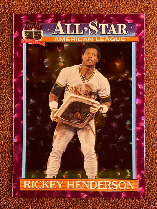 Rickey Henderson - 2026 Topps Series 2 - PINK Foil Crackle - Athletics