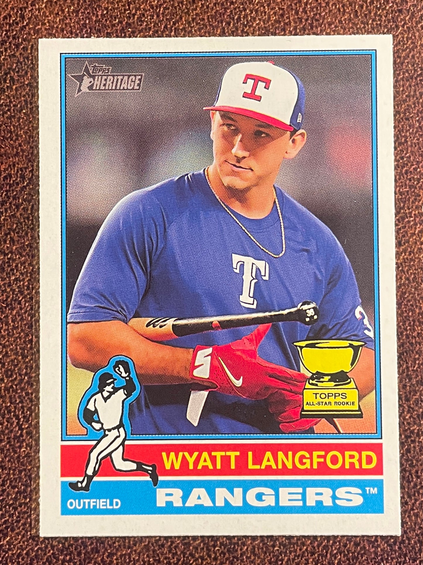 Wyatt Langford - 2025 Topps Heritage - Image Variation - Rangers