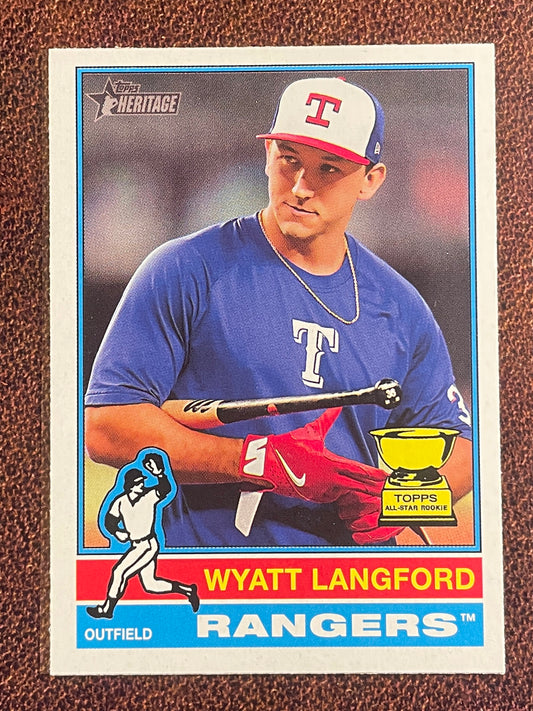 Wyatt Langford - 2025 Topps Heritage - Image Variation - Rangers