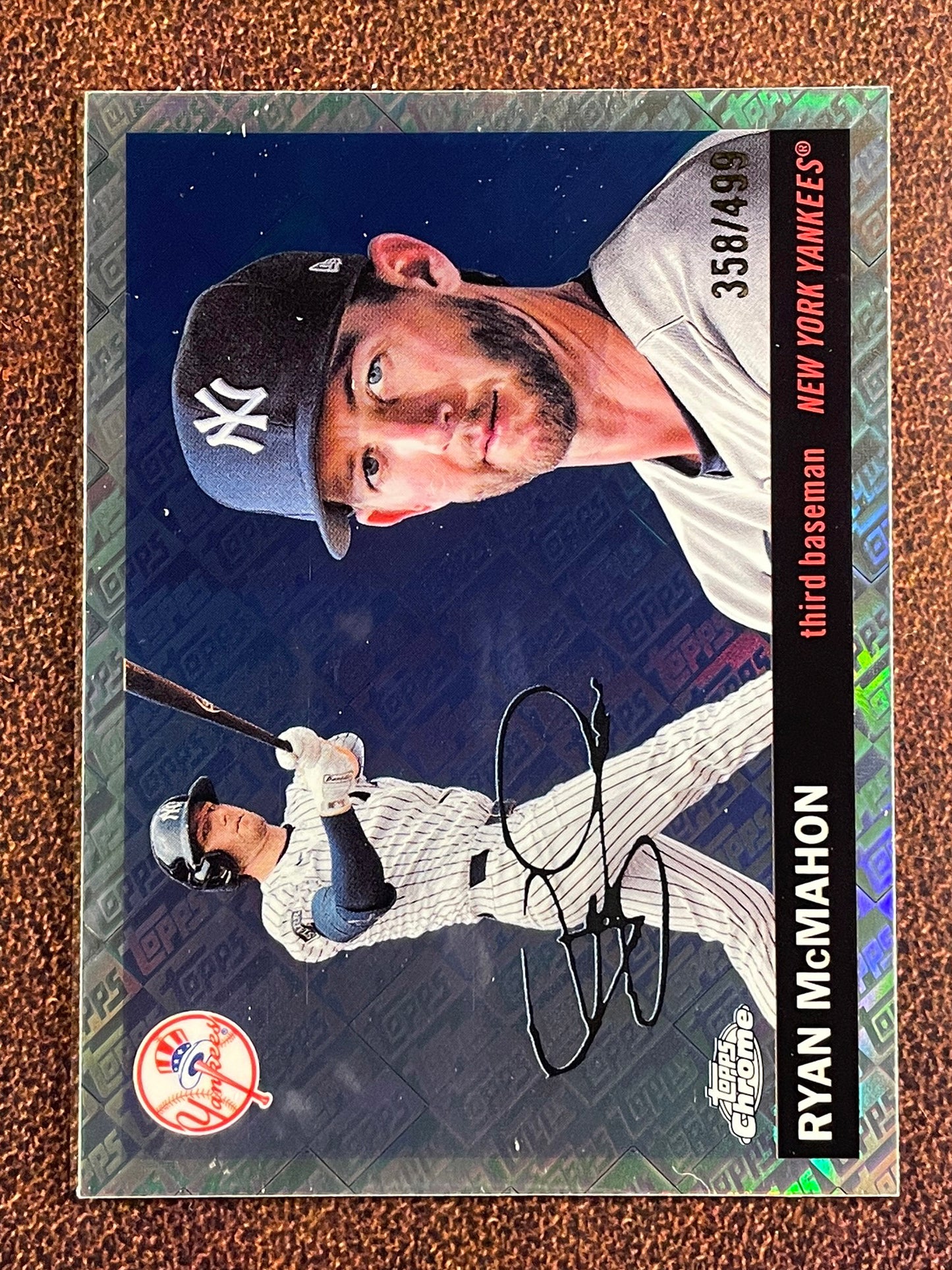 Ryan McMahon - 2025 Topps Chrome Platinum - Topps Logo Refractor /499 - Yankees