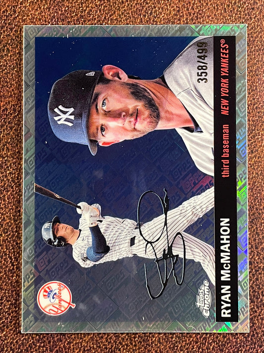 Ryan McMahon - 2025 Topps Chrome Platinum - Topps Logo Refractor /499 - Yankees