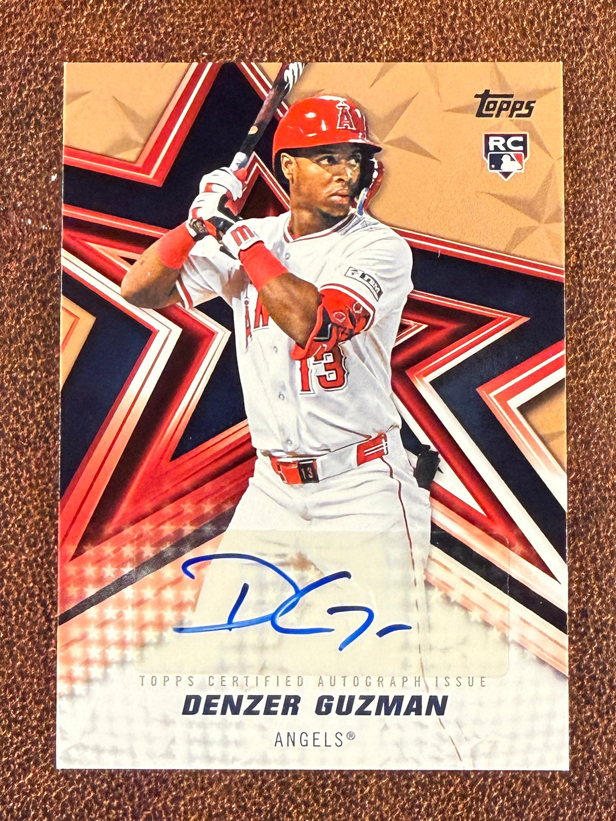 Denzer Guzman - 2026 Topps Series 2 - GOLD Baseball Stars AUTO (*Corner Whiting*) - Angels