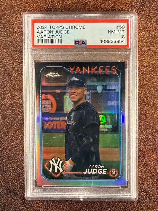 Aaron Judge - 2024 Topps Chrome - Image Variation PSA 8 - Yankees