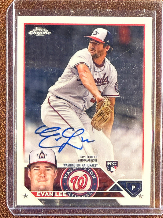 Evan Lee - 2023 Topps Chrome Update - Rookie AUTO - Nationals