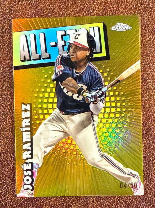 Jose Ramirez - 2025 Topps Chrome - GOLD All Etch /50 - Guardians