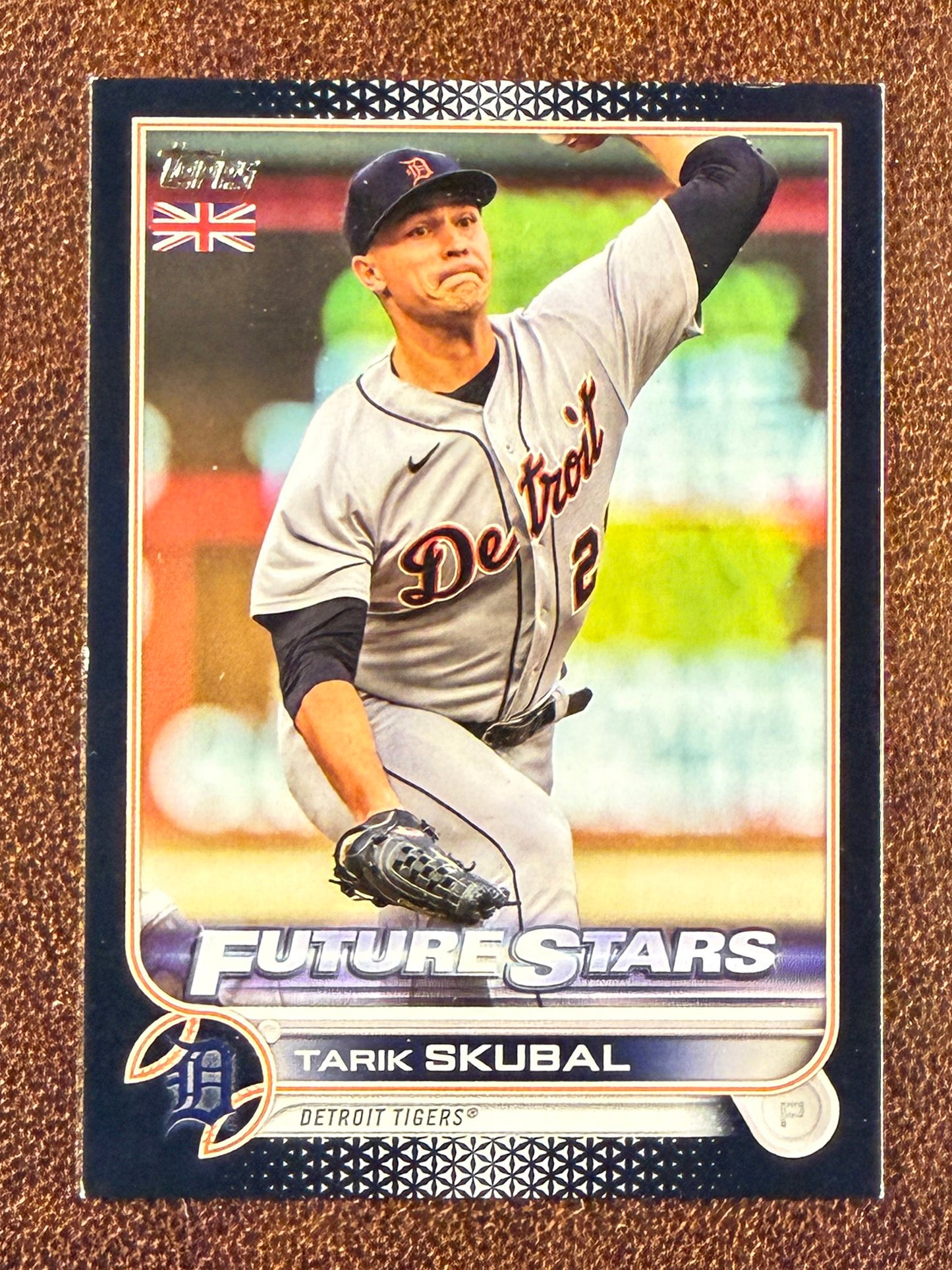 Tarik Skubal - 2022 Topps UK - Rookie BLACK Future Stars /125 (*Corner/Edge Whiting*) - Tigers