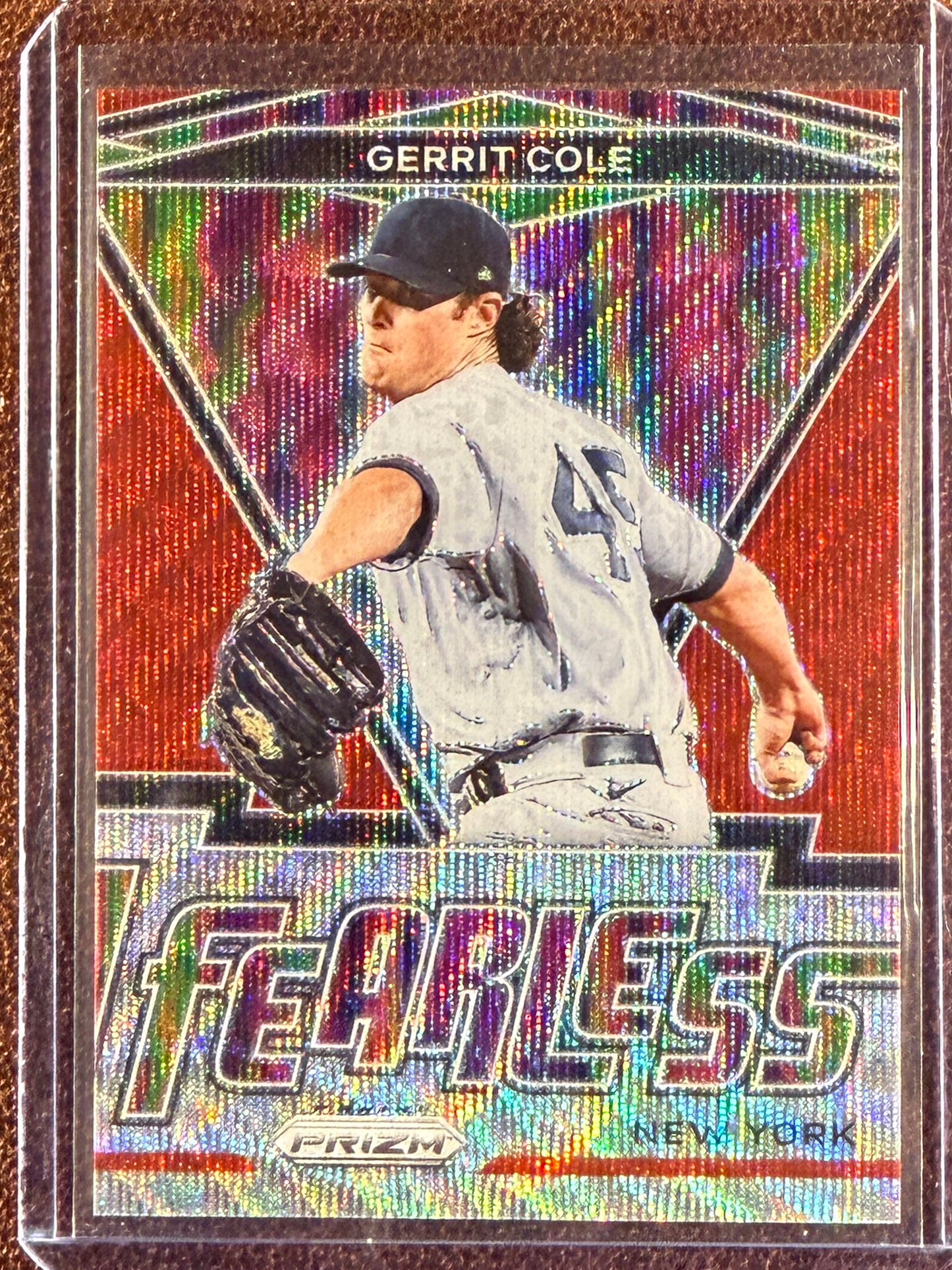 Gerritt Cole - 2021 Panini Prizm - RED Wave Prizm /99 - Yankees