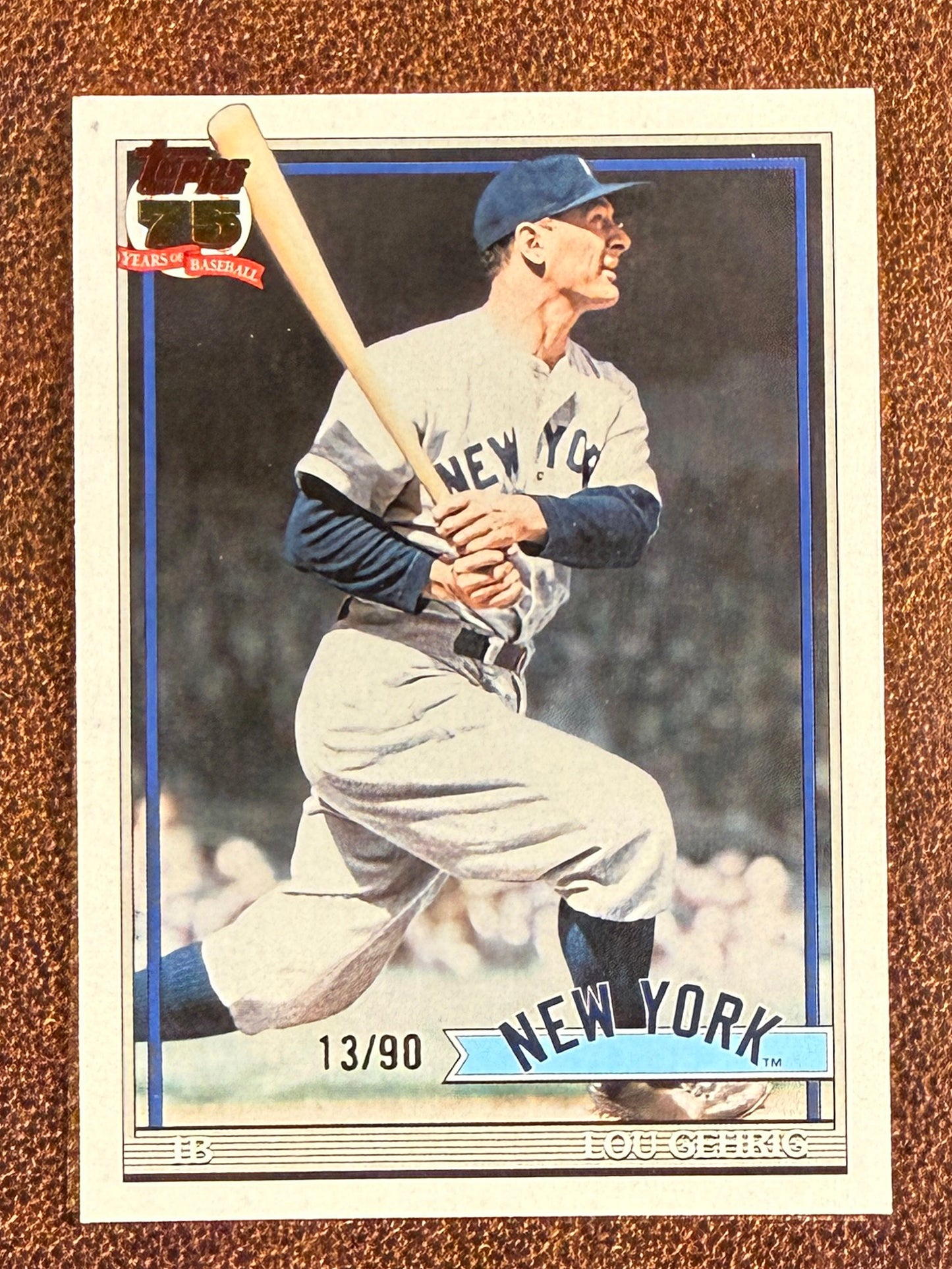 Lou Gehrig - 2026 Topps Series 2 - Real One /90 (*Top Left Corner Issue*) - Yankees