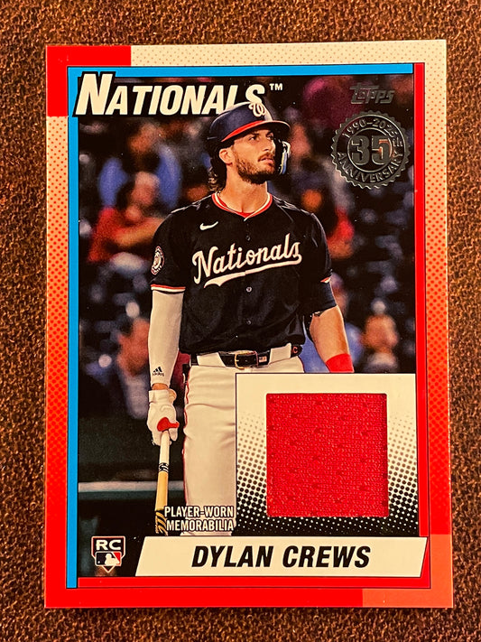 Dylan Crews - 2025 Topps Series 2 - Rookie 1990 RELIC - Nationals