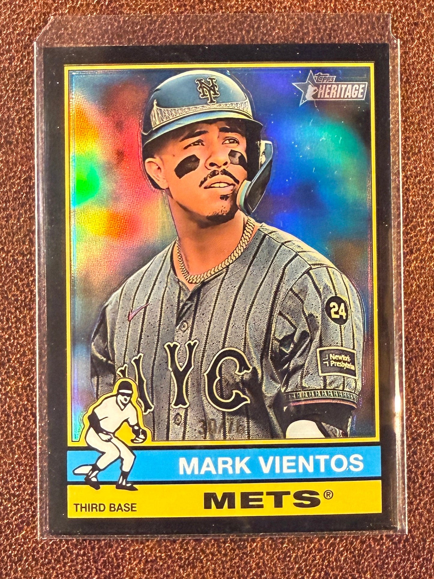 Mark Vientos - 2025 Topps Heritage - Black Refractor /76 - Mets