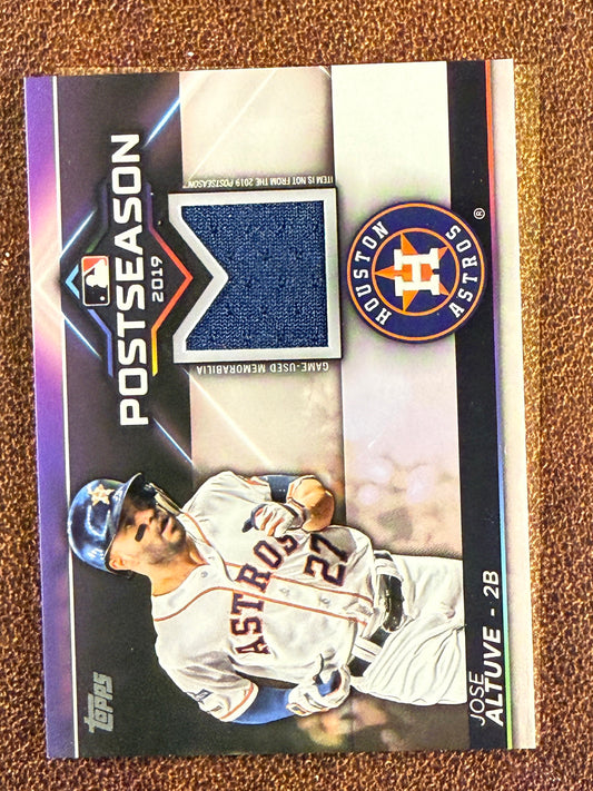Jose Altuve - 2020 Topps Series 1 - Postseason Performance RELIC /99 - Astros