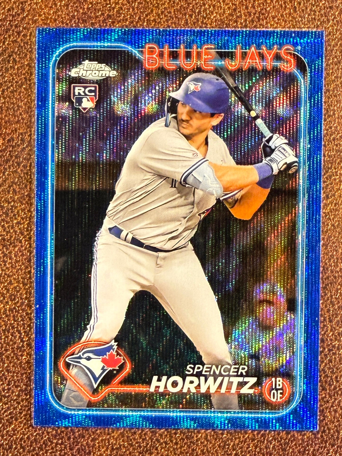 Spencer Horwitz - 2024 Topps Chrome - BLUE Wave Rookie Refractor /75 - Blue Jays