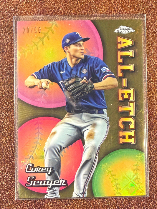 Corey Seager - 2024 Topps Chrome - All Etch GOLD /50 - Rangers