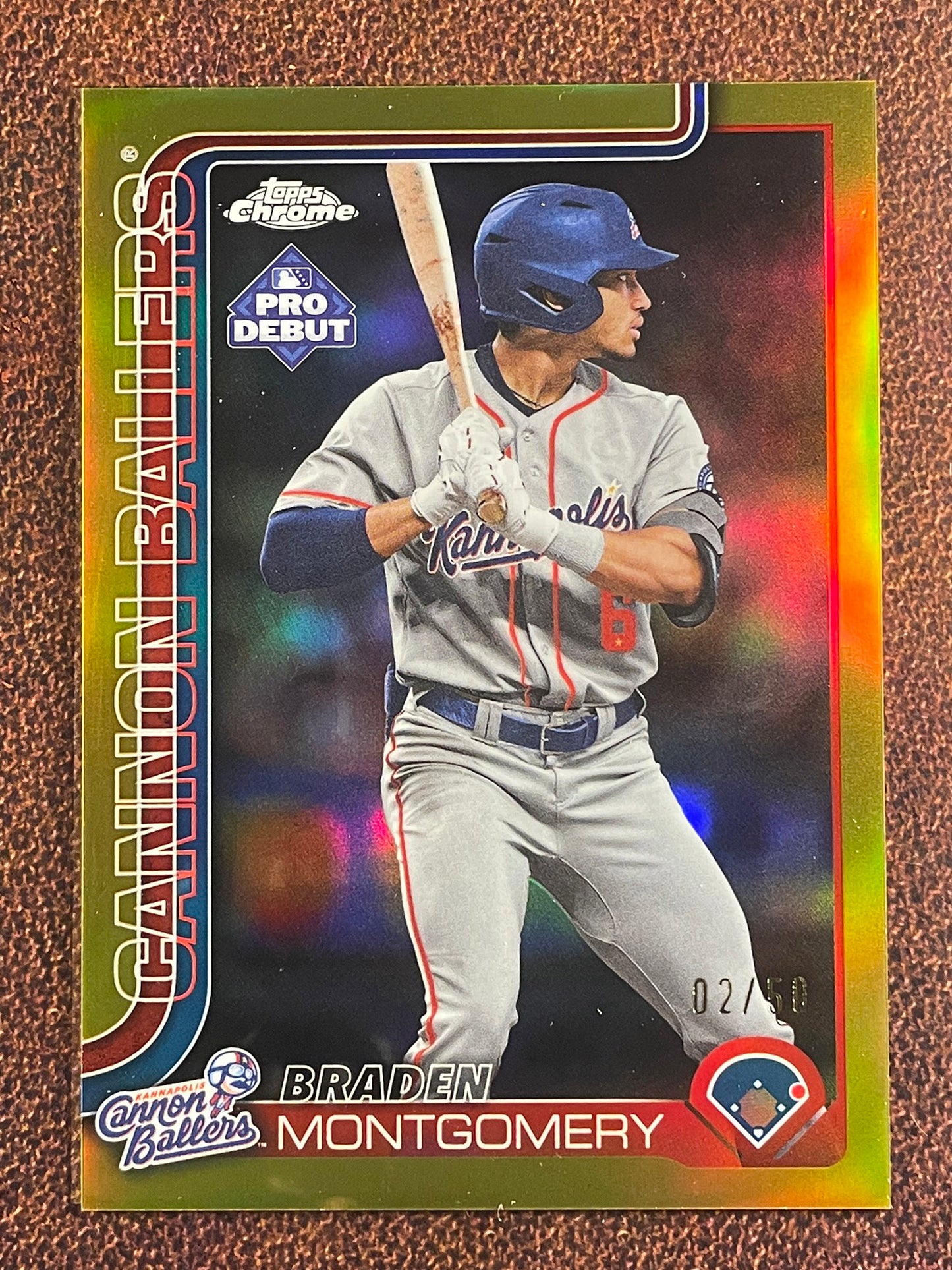 Braden Montgomery  - 2025 Pro Debut Chrome - GOLD /50 - White Sox