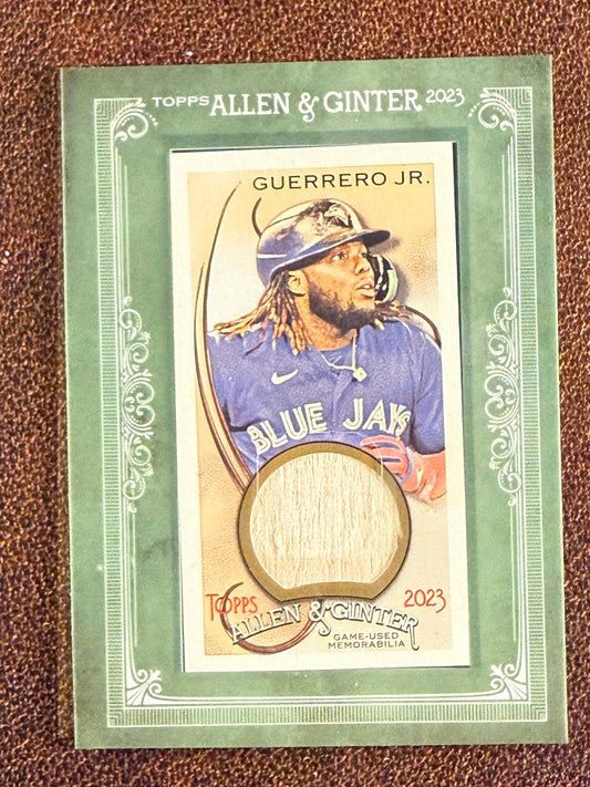 Vladimir Guerrero Jr. - 2023 Allen & Ginter - Mini Framed RELIC - Blue Jays