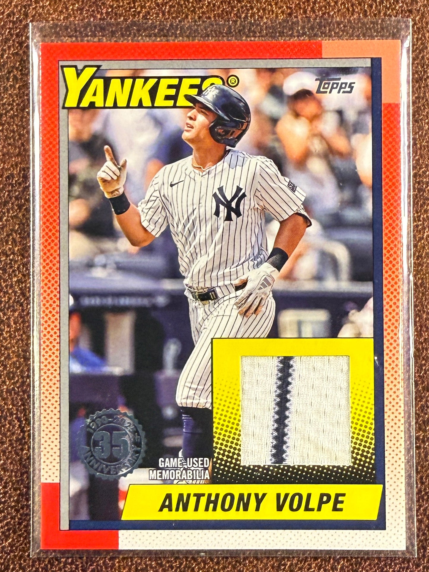 Anthony Volpe - 2025 Topps Series 1 - 1990 RELIC Pin Stripe - Yankees