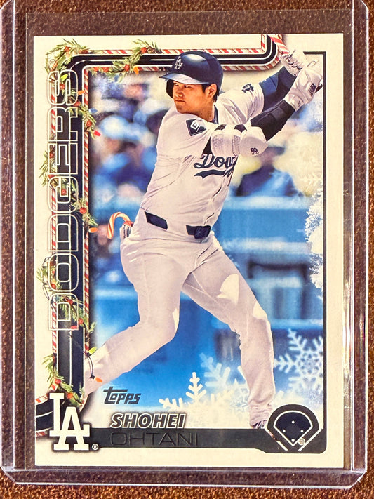 Shohei Ohtani - 2025 Topps Holiday - Candy Cane Bat - Dodgers