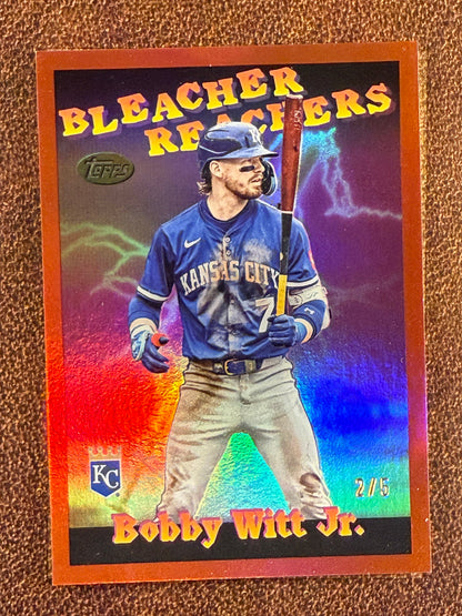 Bobby Witt Jr. - 2025 Topps Update - RED Bleachers Reachers /5 - Royals
