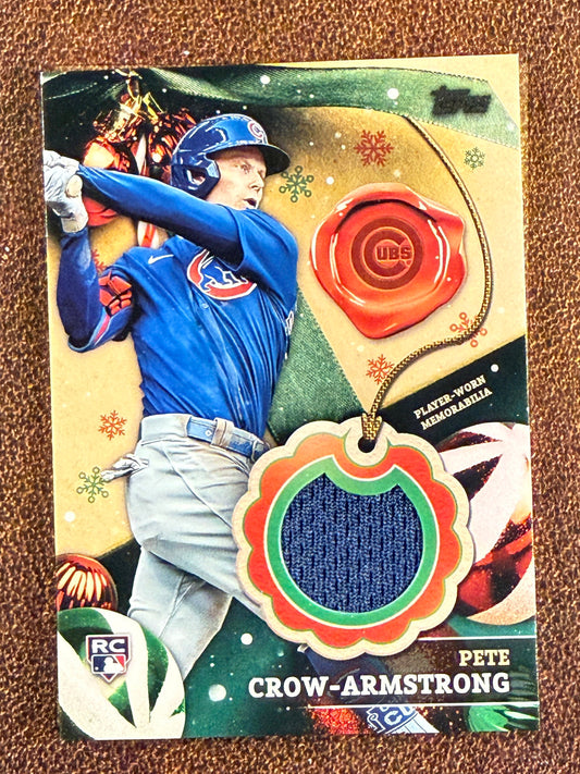 Pete Crow-Armstrong - 2024 Topps Holiday - Rookie RELIC - Cubs