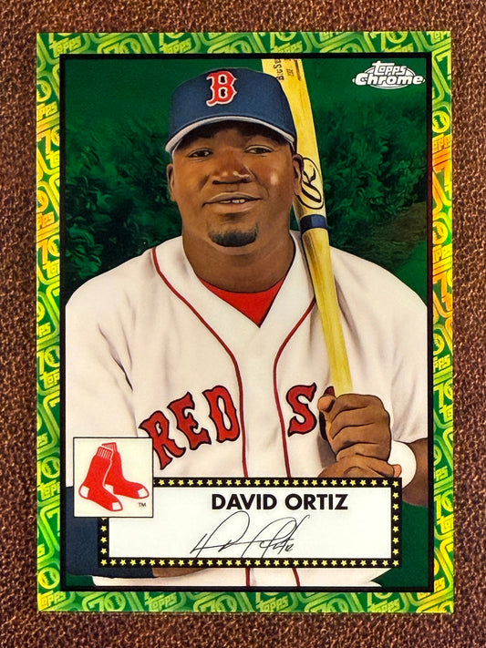 David Ortiz - 2021 Topps Chrome Platinum Anniversary - GREEN YELLOW /99 - Red Sox