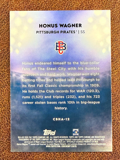 Honus Wagner - 2026 Bowman Chrome Black - Home Field /50 - Pirates