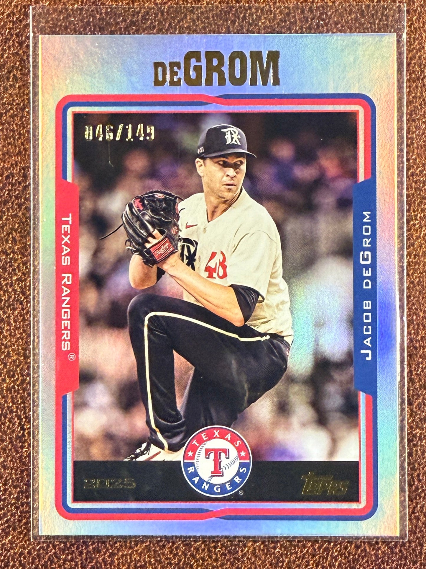 Jacob deGrom - 2025 Topps Archives - Rainbow Foil /149 - Rangers