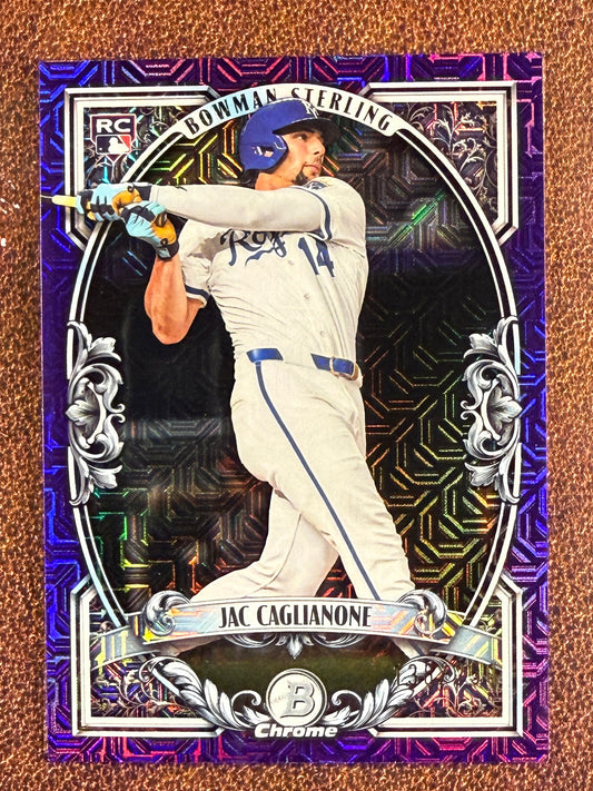 Jac Caglianone - 2026 Bowman - PURPLE Sterling MOJO /250 - Royals