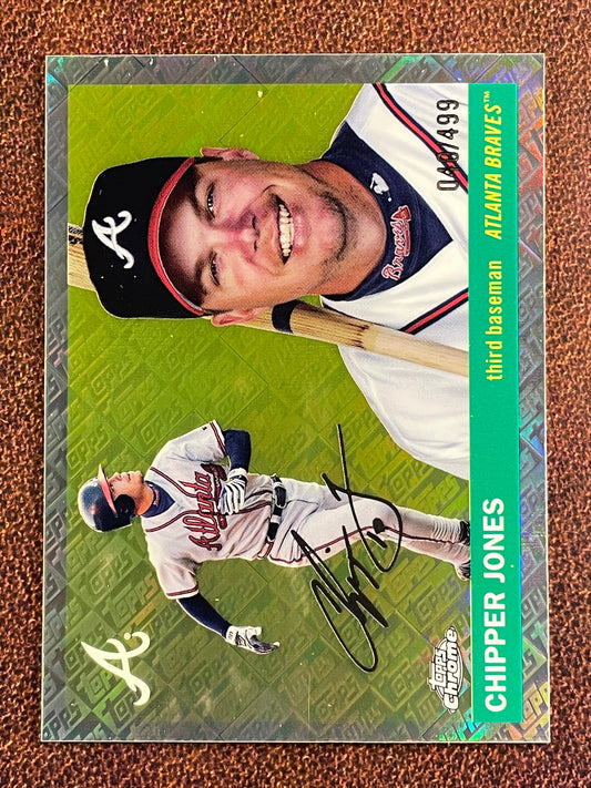 Chipper Jones - 2025 Topps Chrome Platinum - Topps Logo Refractor /499 - Braves