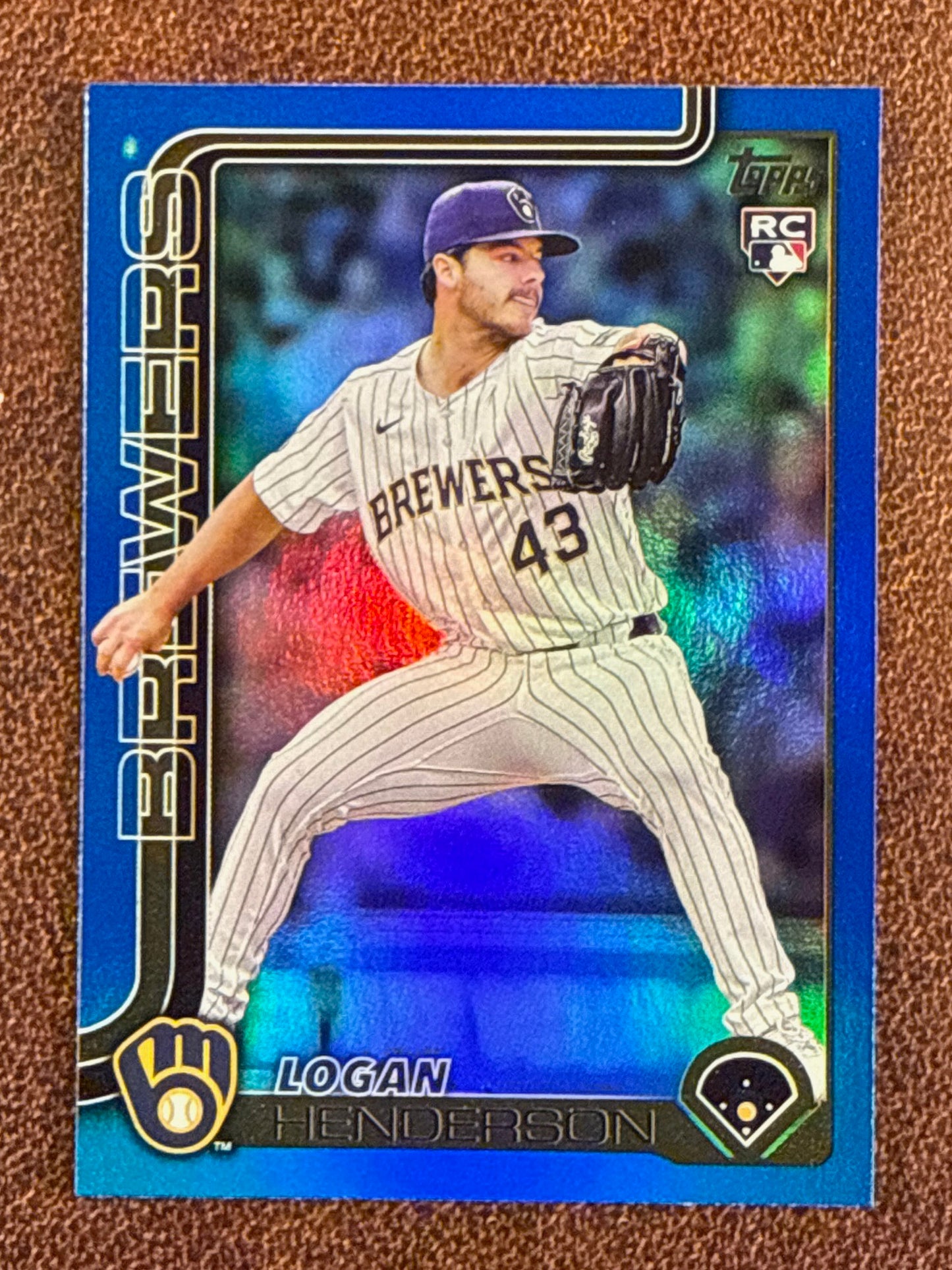 Logan Henderson - 2025 Topps Update - BLUE Rainbow Foil /150 - Brewers