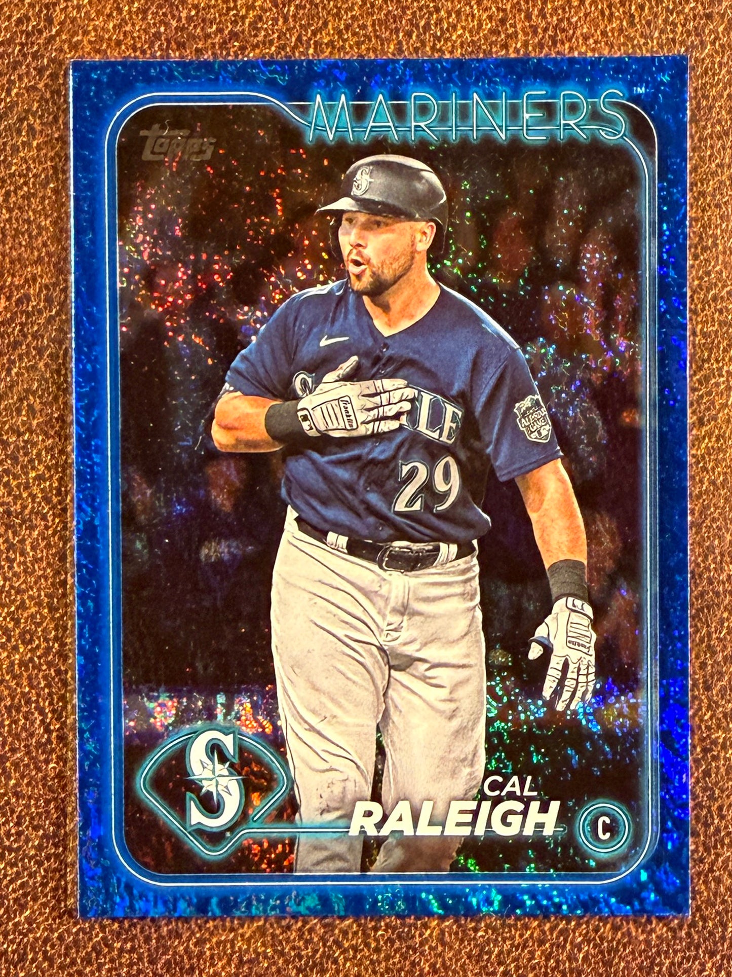 Cal Raleigh - 2024 Topps Series 1 - BLUE Holofoil /999 - Mariners