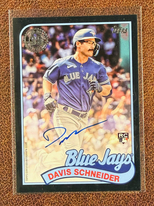 Davis Schneider - 2024 Topps Series 1 - Black AUTO /199 - Blue Jays