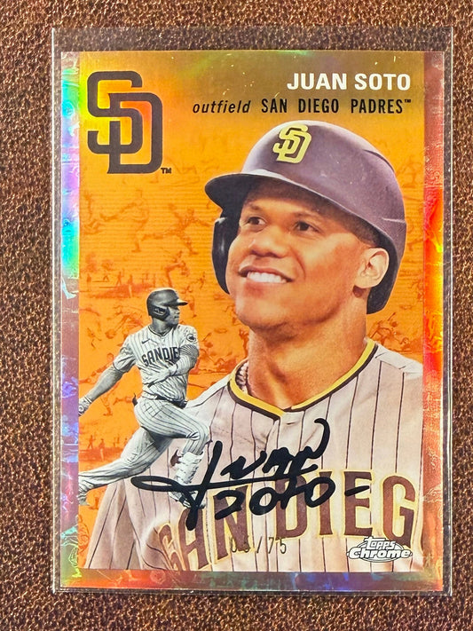 Juan Soto - 2023 Topps Chrome Platinum Anniversary - Pink Toile /75 - Padres