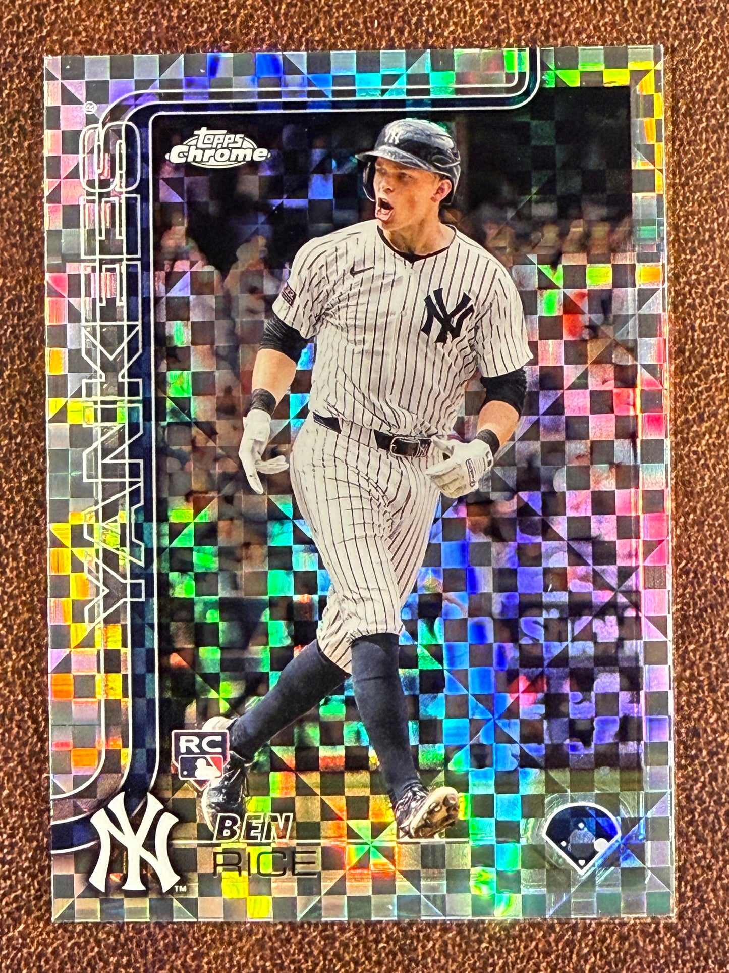 Ben Rice - 2025 Topps Chrome - Rookie X Fractor - Yankees