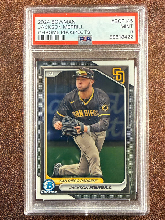 Jackson Merrill - 2024 Bowman - Chrome (PSA 9) - Padres