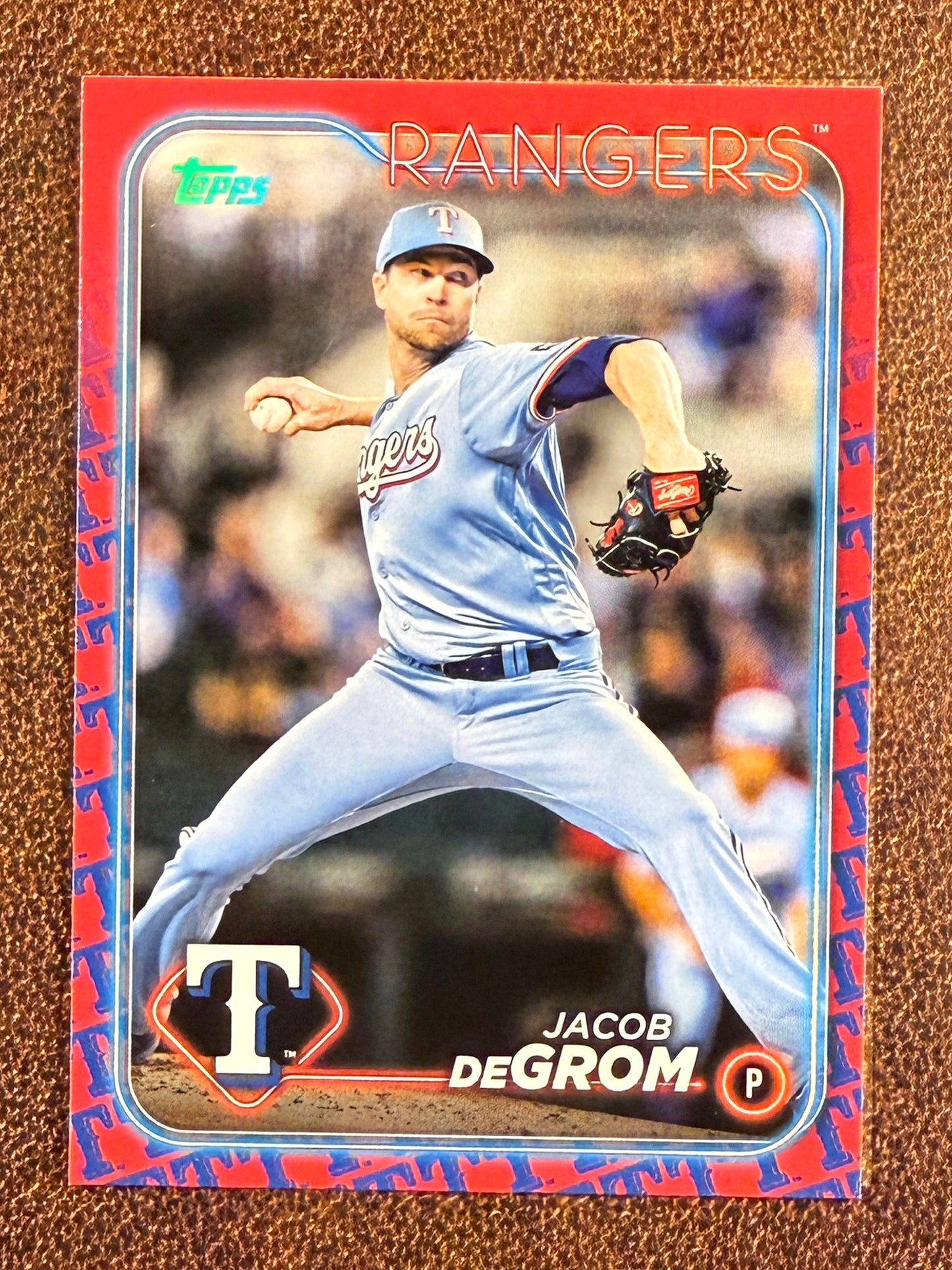 Jacob DeGrom - 2024 Topps Series 1 - Team Border - Rangers
