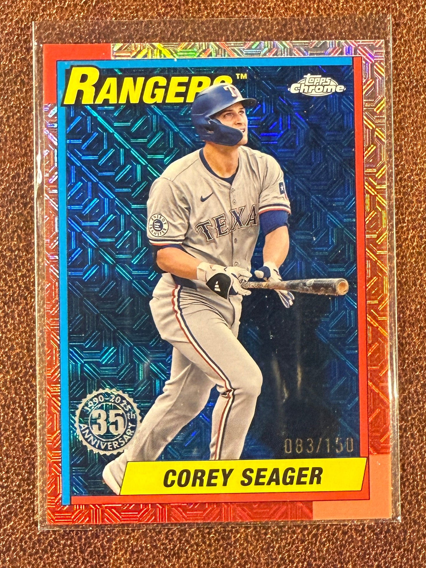 Corey Seager - 2025 Topps Series 1 - BLUE Mojo /150 - Rangers